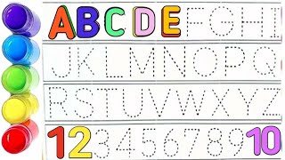 123 Numbers 123 Numbers Name ABCD ABCD Writing ABC One Two Three A to ZToddler learning video [upl. by Anuaek]