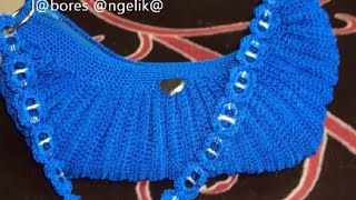 PARTE 1 DE 4 BOLSA TEJIDA A GANCHILLO CROCHET PASO A PASO media luna  Labores Angélika [upl. by Lachlan894]