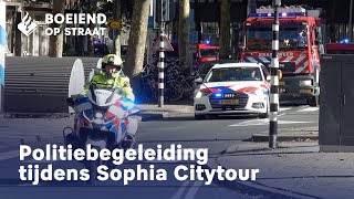 Politiebegeleiding tijdens Sophia Citytour  Veiligheidsregio  26 voertuigen [upl. by Enos]