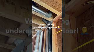 Vent underneath the floor joists 🤦‍♂️  home contractor kitchendesign construction diy [upl. by Medardas]