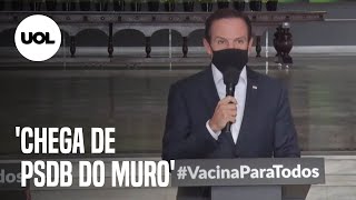 Doria volta a cobrar saída de Aécio Neves do partido quotChega de PSDB do muroquot [upl. by Nrek]