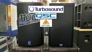 QSC K122 and Turbosound Milan M12 Soundcheck  Behringer XENYX 1202SFX Mixing console proaudio [upl. by Guenzi]