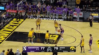 BUZZER BEATER Final 3 Minutes of Northwestern at Iowa  Big Ten Basketball  12032024 [upl. by Tresa675]