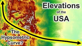 Elevations of the USA The Hypsometric Curve  Hypsometric Tinting [upl. by Avrit]