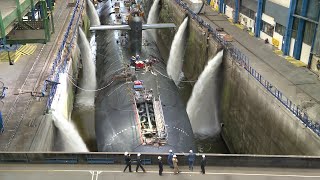 Repairing Billions  NATO Submarine Inside Advanced Dry Dock in France [upl. by Eppie]