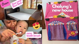 New Box Bed installation amp Chalungs New house tour 😍😁😁 [upl. by Aicul]