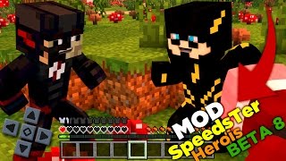 NOVA VERSÃO DO MOD SPEEDSTER HEROES COM FLASH BLACK ANEL DO FLASH E MUITO MAIS MINECRAFT PE [upl. by Ahsien]