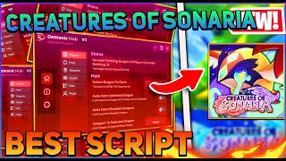 Creatures of Sonaria Script GUI  Hack Auto Farm Auto Eat Aura Kill And More PASTEBIN 2024 [upl. by Jarlath]