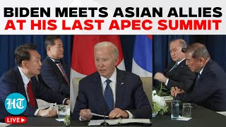 APEC Summit LIVE  Biden Ishiba and Yoons Trilateral Meeting in Lima  US  Japan  South Korea [upl. by Ecinahc]