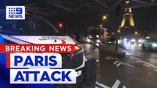 One killed two injured in Paris terror attack  9 News Australia [upl. by Alyworth]