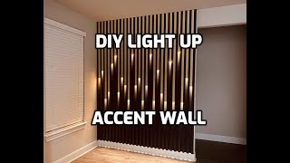 DIY Accent Wall with Lights  Quarantine Project  Feature Wall [upl. by Standish991]