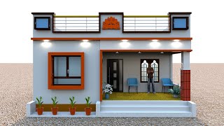 2 Bedroom Small House Design  2 Bedroom East Facing House Plan [upl. by Venable]