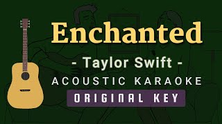 Enchanted  Taylor SwiftTaylors Version Acoustic Karaoke [upl. by Osborne]