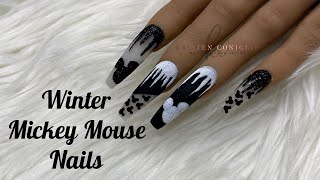 Winter Mickey Mouse Nails Disney Nails [upl. by Soraya]