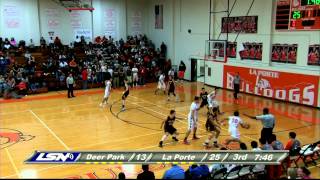 Deer Park vs La Porte Basketball 01312014 [upl. by Airdnaed]