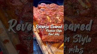 Reverse seared Flanken beef ribs on the Oklahoma Joes Tahoma 900 [upl. by Joete]