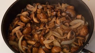 Mushrooms amp Onions Sauteed in Butter Step By Step Chef [upl. by Raine320]