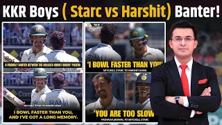 IND vs AUS quotI bowl faster than youquot KKR Boys Harshit Rana amp Starcs onfield banter in Perth [upl. by Gerald345]