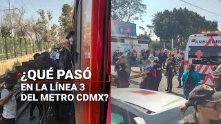 LO ÚLTIMO Choque de trenes en la Línea 3 del Metro de la CDMX [upl. by Stovall]