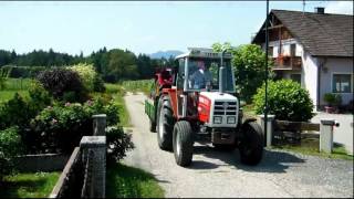 Steyr 8060 mit Steyr 182 im Schlepptau [upl. by Amoihc]