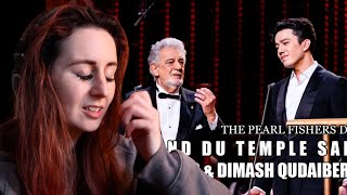 Reaction to Dimash amp Placido Domingo  The Pearl Fishers’ Duet Au fond du Temple Saint [upl. by Ttenna]