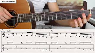 A Super Easy Spanish Melody for Beginners Fingerstyle Lesson [upl. by Merola460]