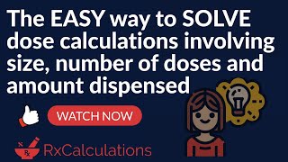 Dose Calculations  EASY way to CALCULATE size number of doses and amount dispensed [upl. by Kurtzig]