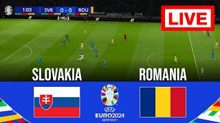 🔴LIVE  Slovakia vs Romania  UEFA Euro Cup 2024  Match Live Today  Full Match Streaming [upl. by Altheta]