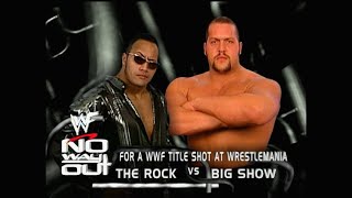 Story of The Rock vs Big Show  No Way Out 2000 [upl. by Dylane]