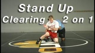 Stand Up Clearing 2 on 1 KOLATCOM Wrestling Techniques Moves Instruction [upl. by Birk]