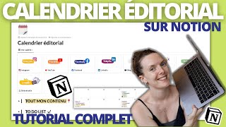 TUTO NOTION  Comment créer son calendrier éditorial de zéro  INSTAGRAM YOUTUBE PODCAST [upl. by Nydnarb]