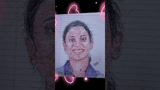 smriti mandhana scribble art 😍🥰 [upl. by Tillio]