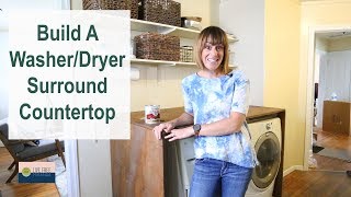 DIY Washer Dryer Surround in our Rental Kitchen [upl. by Laurentia760]