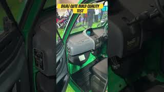 Bajaj Qute Build Quality Test  Best CNG 4 Wheeler  35kmkg CNG mileage [upl. by Walden]