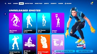 EVERY LeakedUnreleased Emote in Fortnite [upl. by Nillok]