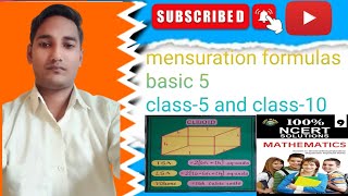 mensuration formulas basic 5 [upl. by Quennie]