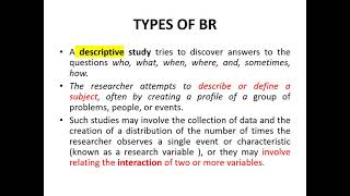 Lecture 4  Types of Business Research [upl. by Len]