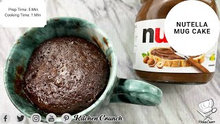 Nutella Mug Cake Recipe  How to Make Nutella Cake in a Mug  Kitchen Crunch Shorts [upl. by Suckram]