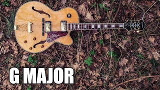 G Major Backing Track Acoustic Guitar  Winter Leaves [upl. by Eilyab]