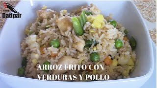 ARROZ FRITO CON VERDURAS Y POLLO [upl. by Ardnaiek71]