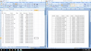 How to Exact Copy amp Paste Excel Data into Word Table [upl. by Yrek]