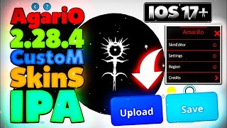 AGARIO CUSTOM SKINS TUTORIAL IOS NO JAILBREAK 2024  AGARIO CUSTOM SKIN MOD MENU IPA AGARIO MOBILE [upl. by Barn]