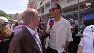 Virgil Van Dijk F1 Grid Walk Interview  2024 Monaco [upl. by Bum]