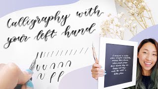 🖋 LEFTHANDED POINTED PEN CALLIGRAPHY Ultimate Beginner Guide for Lefties Learning Calligraphy [upl. by Eninnej]