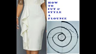 How to cut and style a spiral ruffle cascade  Flounce  Detailed tutorial  AmazingSewingCorner [upl. by Leiuqese]