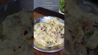 Yummy white sauce pasta at home ❤️ recipe food pasta [upl. by Maybelle438]