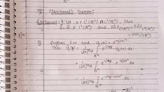 Plancherels Theorem [upl. by Ennairej]