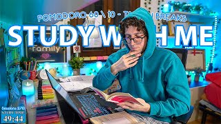 STUDY WITH ME LIVE POMODORO  12 HOURS STUDY CHALLENGE ✨ Harvard Student Relaxing Rain Sounds [upl. by Sacci]