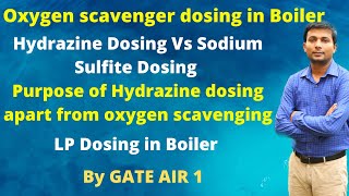 Hydrazine Dosing in Boiler  Oxygen Scavenger in Boiler LP dosing in boiler sodium sulphite dosing [upl. by Hollyanne]