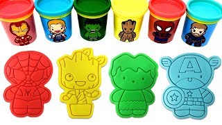 PlayDoh Avengers End Game Characters Molds amp Toys Captain America Hulk Groot Spiderman Ironman Thor [upl. by Eanahs]